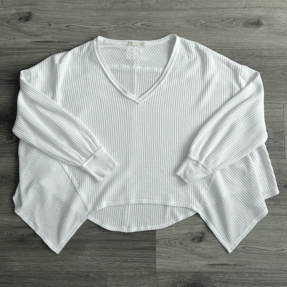 Free People Coraline Waffle Knit Tee